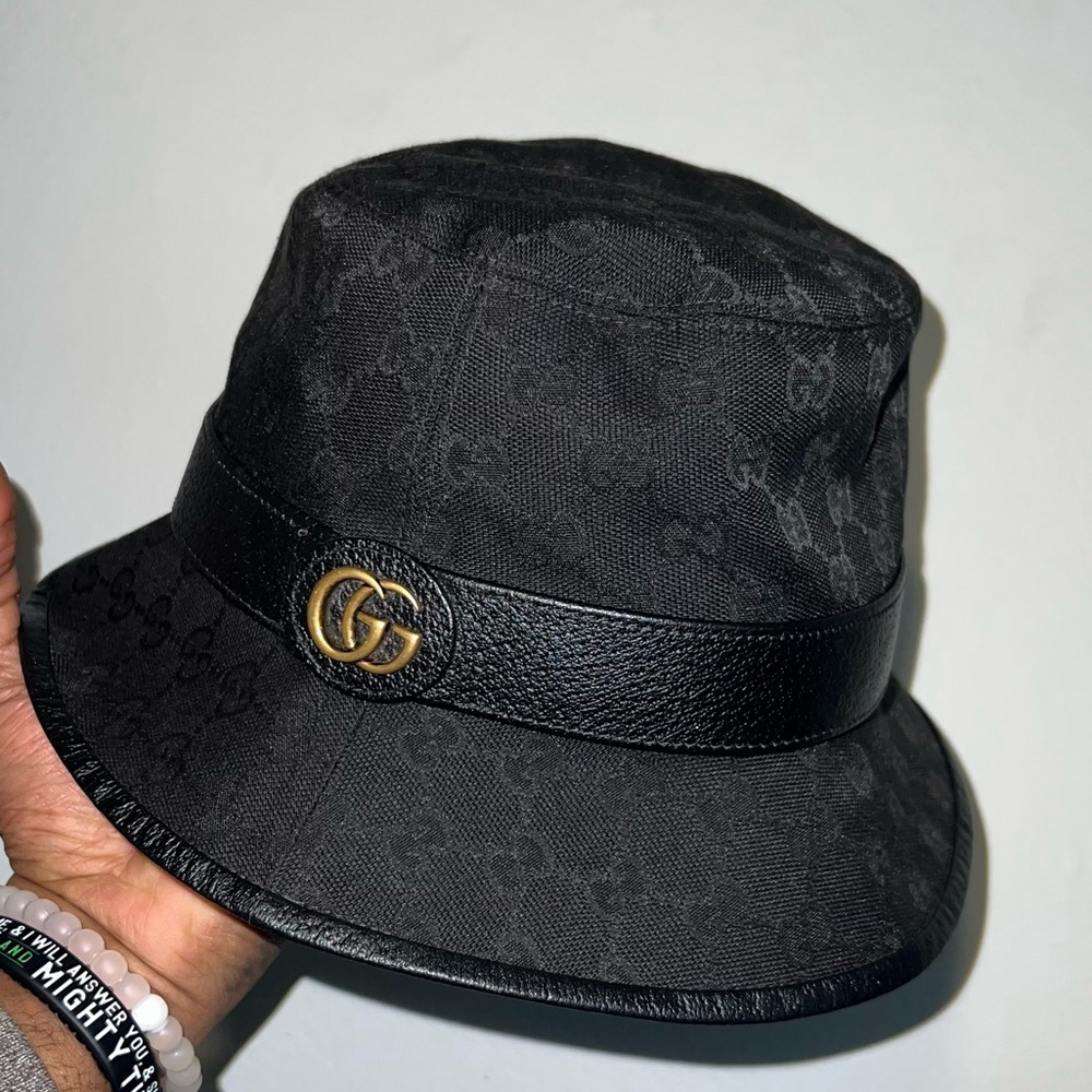 Gucci Canvas Bucket Hat with Double Gs